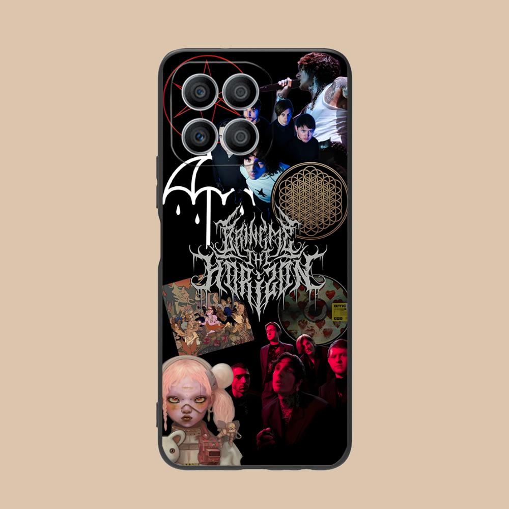 

BMTH Bring Me Horizon Чехол для телефона для Honor 90 80 70 60 50 30 20 10 9 8 7 Pro S SE Lite 5G Черный Красивый Чехол для Смартфона Honor 8