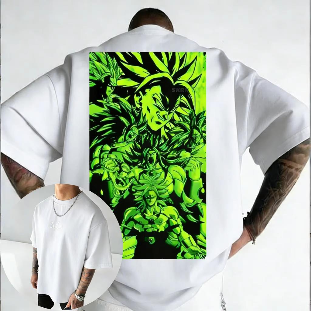 2026 Dragon Ball Unisex Summer Cotton Tshirt New Anime Broli Co Printed Harajuku Trendy Loose Casual Y2K Parentchild Top