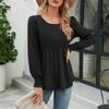 Women's  Long Sleeve Shirts Solid Color Fall Fashion Basic Slim Fit Soft Sexy Tops
