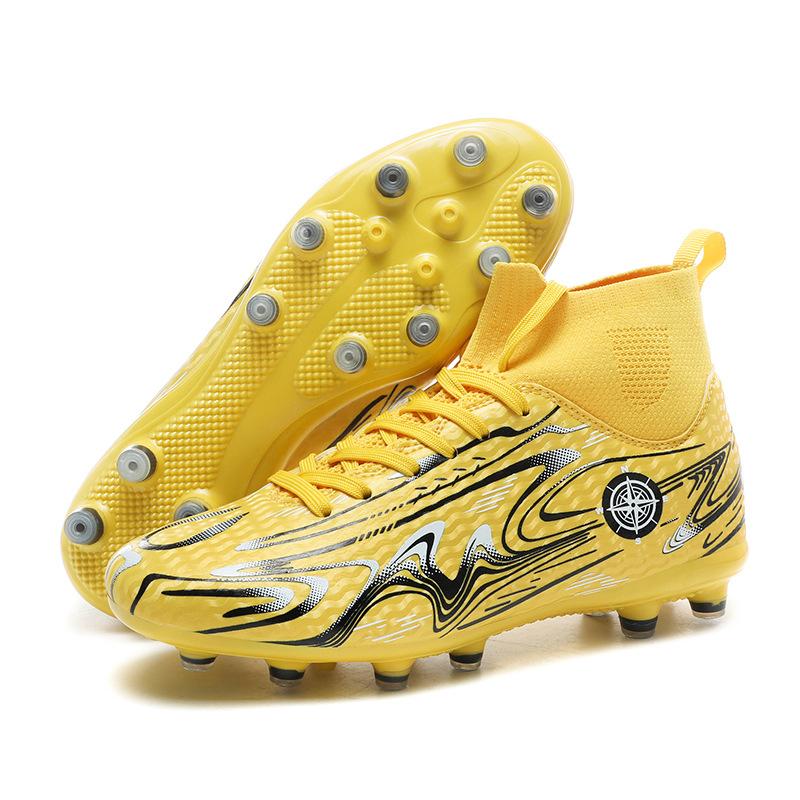 Factory High Top Long Nails Short Broken Nails Football Shoes Primary and Secondary School Students Leather Training Shoes Youth Sports Shoes
