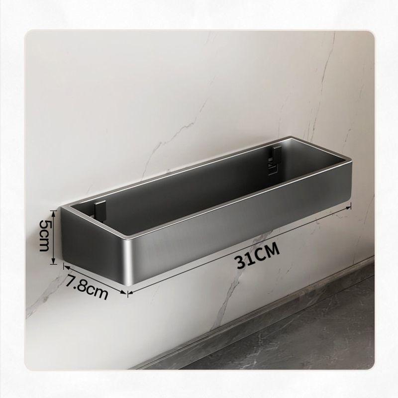 Grey Wall-Mounted Kitchen Spice Rack Kitchen Storage Rack Household Multifunctional Carbon Steel Storage Box Kitchen Accessories
