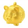 Portafortuna Maialino Dorato Carino, Ornamenti in Ottone, Scatola Porta Semi Dorata, Si Può Aprire il Salvadanaio, Regalo Maialino Carino Carino