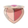 Paleta de Colorete Doble Corazón 2 en 1 Color Natural Graduado para Mejillas Larga Duración Todos los Tipos de Piel Diseño Adorable Regalo Perfecto Tamaño de Viaje
