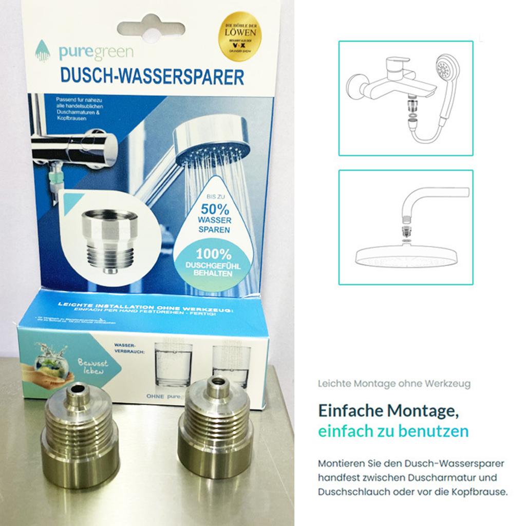 2 Pieces Water Flow Control for Valve Stainless Steel Water Saver for Shower Heads 1/2 Inch Shower Flow Limit Reducer