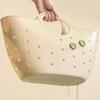 Handheld Basket Portable Bathroom Shower Tote Caddy with Handles Hollowed Out Storage Basket Tote for Home Bedroom College Dorm