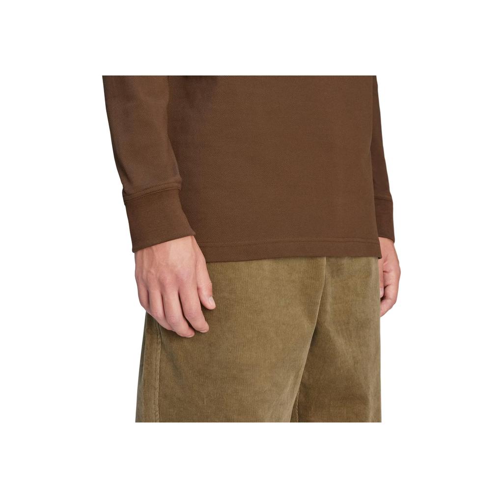 adidas Originals X C.P. Company Collaboration Casual Simple Long Sleeve Polo Shirt Unisex Tops Brown JE8671