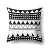 Polyester Pillowcase Peach Leather Velvet Black and White Geometric Printed Pillowcase Waist Cushion Cover Bedside Cushion Cover Bedside Cushion Cover