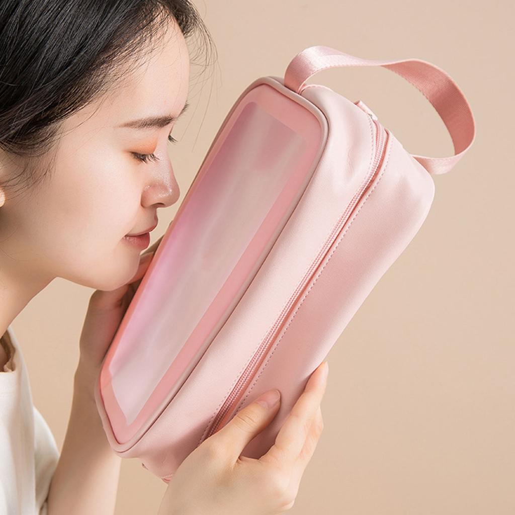 Transparente Kosmetiktasche Große Kapazität Wasserdicht Reise-Kosmetiktasche mit Griff für Damen
