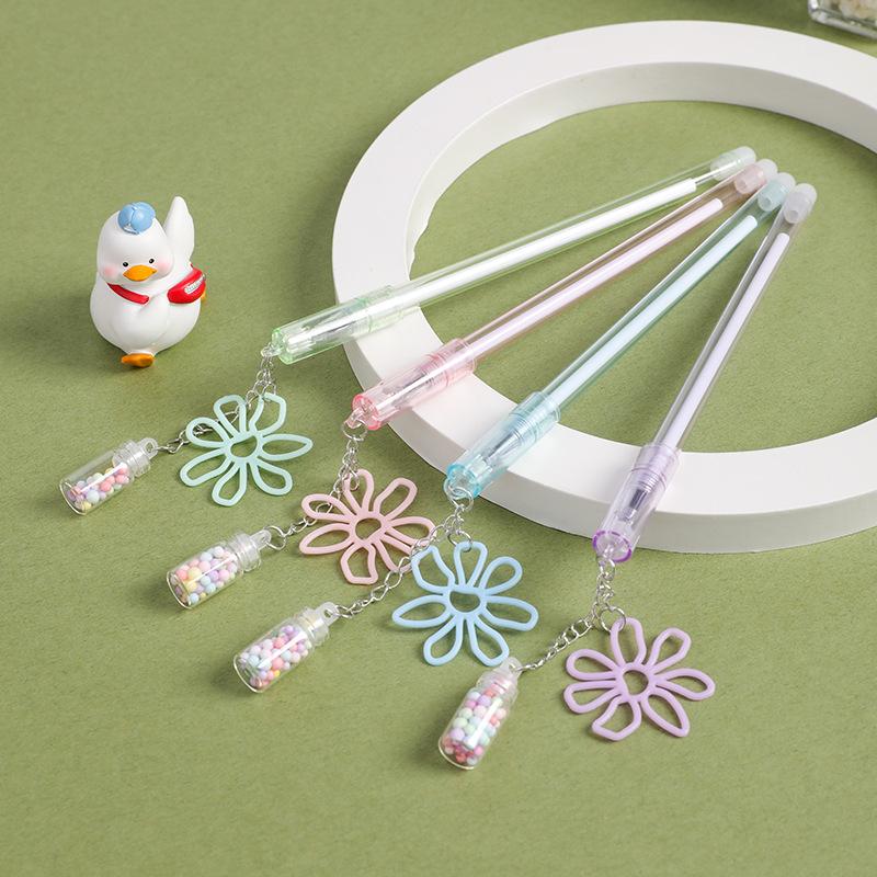 25 Piece Stationery Drifting Bottle Pendant Neutral Pen School Office Supplies Student Creative Sweet Lovely Erasable Pen