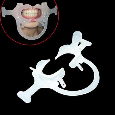 Dental Intraoral Lip Cheek Retractor Mouth Opener with Handle Transparent Tooth Large/Small