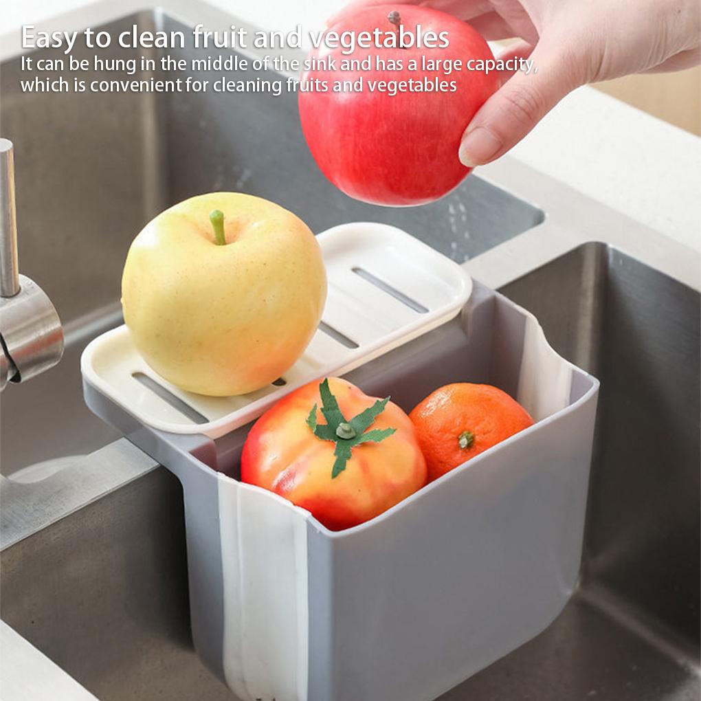 Küchenspülen-Sieb Verstopfungsfreier Abflusskorb Essensfänger Haushalt Geschirrspülen Hängender Schwamm-Aufbewahrungshalter Abtropfgestell