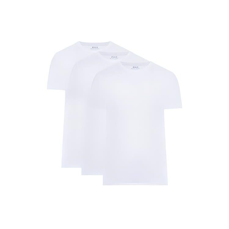 

Polo Ralph Lauren однотонная футболка с круглым вырезом и коротким рукавом, 3 шт. в упаковке, мужские топы, белые 714830304-003 M