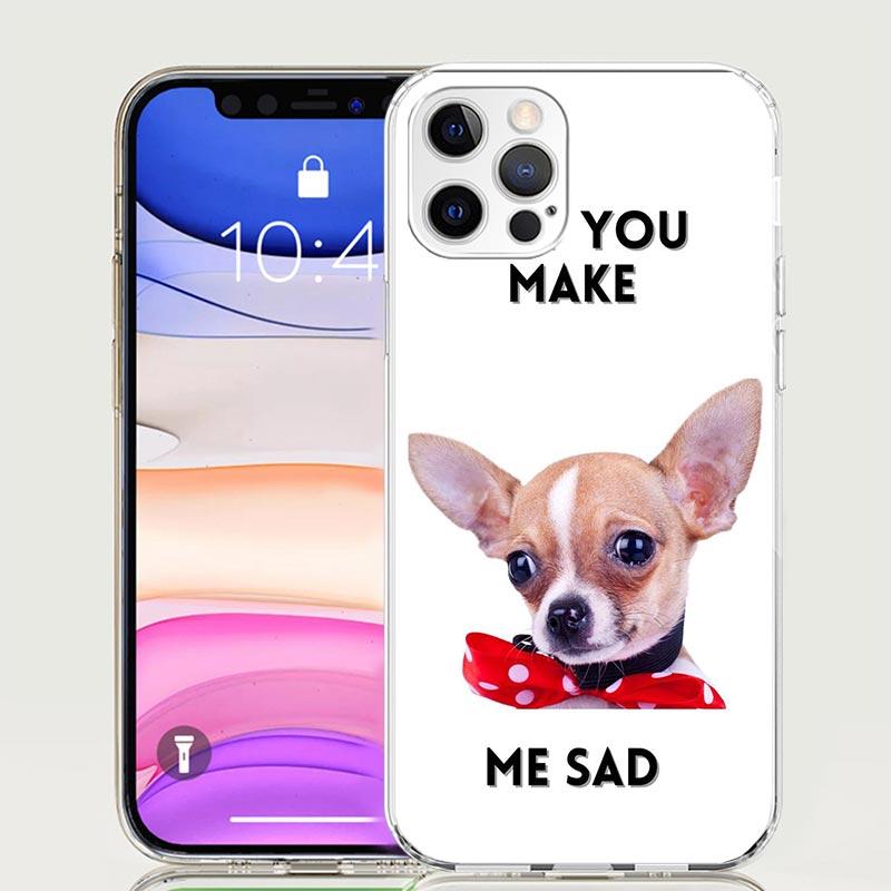 Chihuahua Puppy Teacup Dogs Case Phone Cover for Apple iphone 16 15 14 13 12 Mini 11 Pro Max 16E X XS XR 7 Plus 8 + SE 2020 Tren