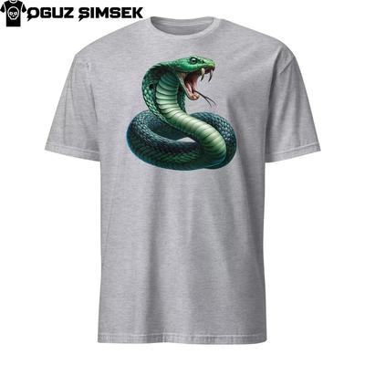 T-shirt Unisex Cobra Verde: Design Unico, Manica Corta, Qualità Premium