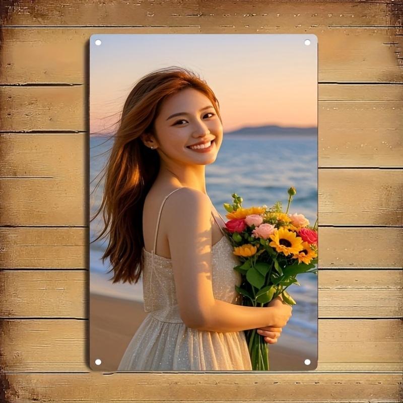 

Metal Wall Art Floral Sunset Iron Decor Home Bar Cafe Gift