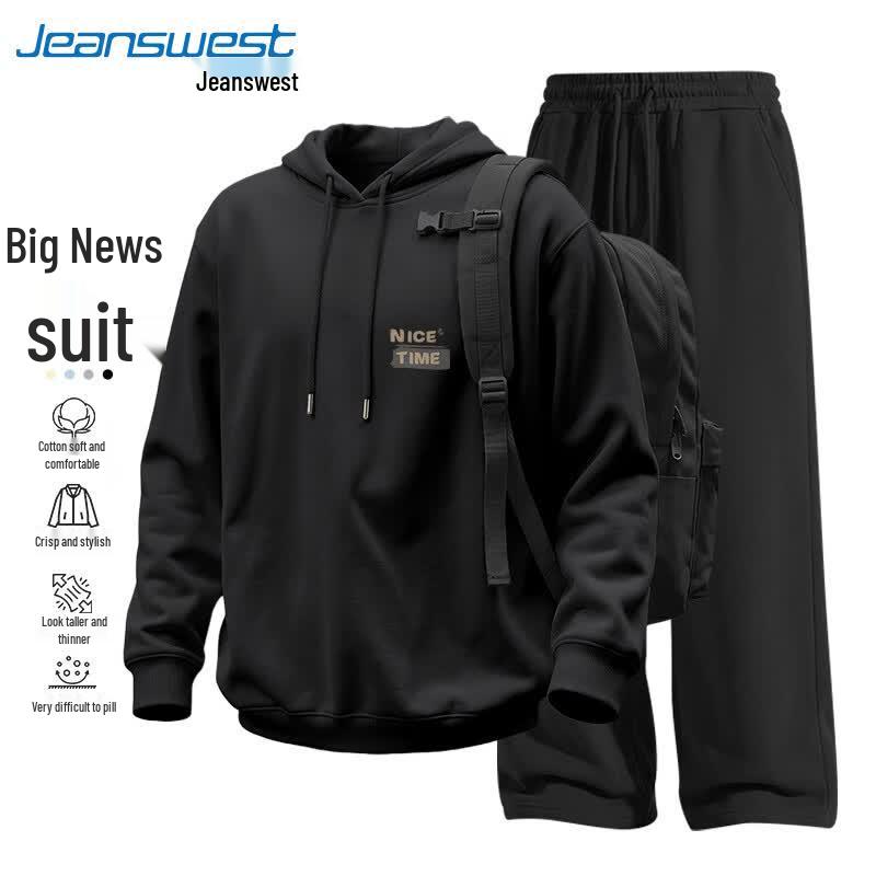 Jeanswest Men's American Style Hoodie & Sweatpants Set
