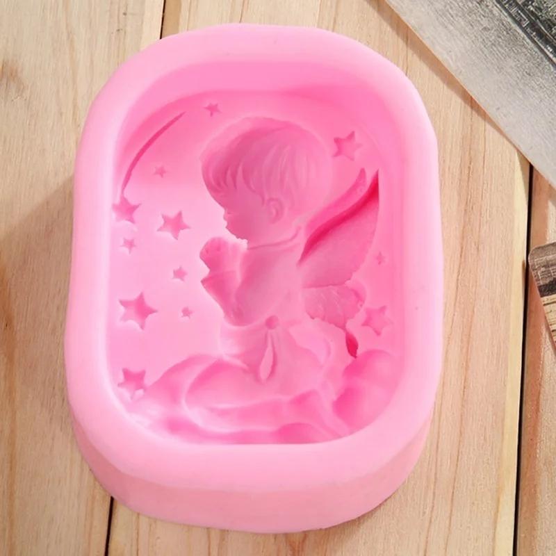 Angel Boy Soap Handmade Soap Mold Silicone Cake Ice Modeling Tool Pastry Arts Decorative Soap Molds for Soap Making