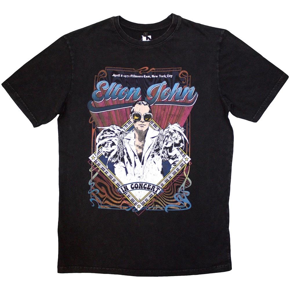 Elton John Psych Vintage Official Tee T-Shirt Mens 2XL