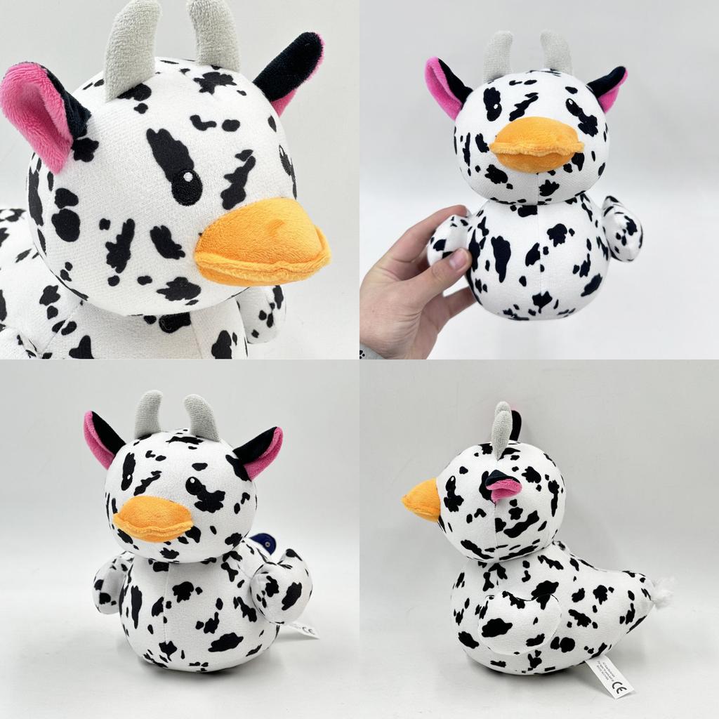 Cute Cow Duck Plush Toy Stuffed Animal Doll Pp Cotton Short Plush Figure