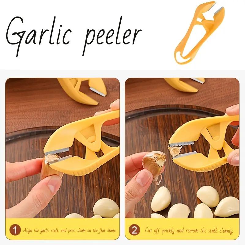 1PCS Garlic Skin Remover Clips Stainless Steel Vegetable Peeling Tool Garlic Peeling Tweezers Tongs Kitchen Gadgets