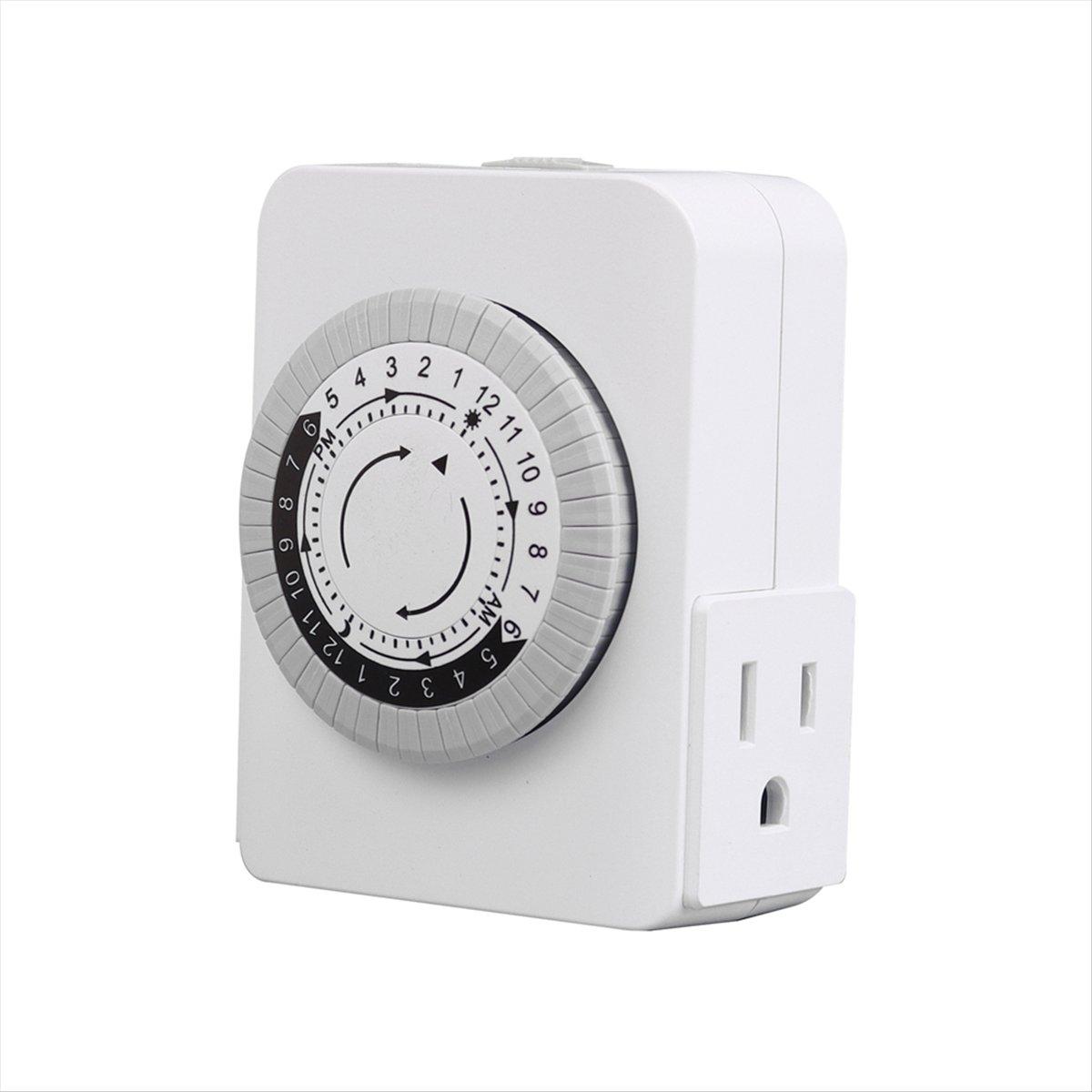 

2025 New Mechanical Switch Timer Socket 24H Cycle Auto Power Off for Home Appliances Control Motorcycle Charging Timer US Plug China Mainland
