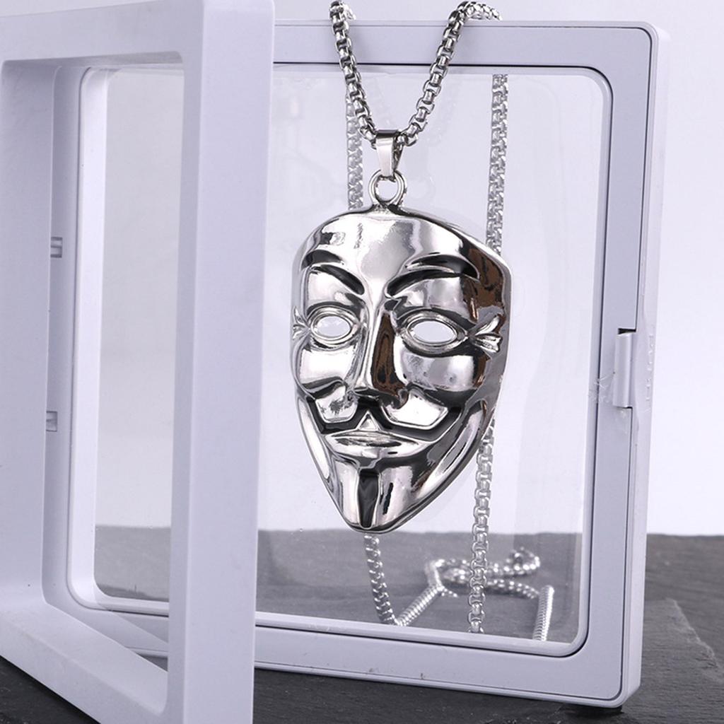 New Mask Pendant Male Hip-hop Necklace Long Titanium Female Necklace Men's Necklace Women's Necklace