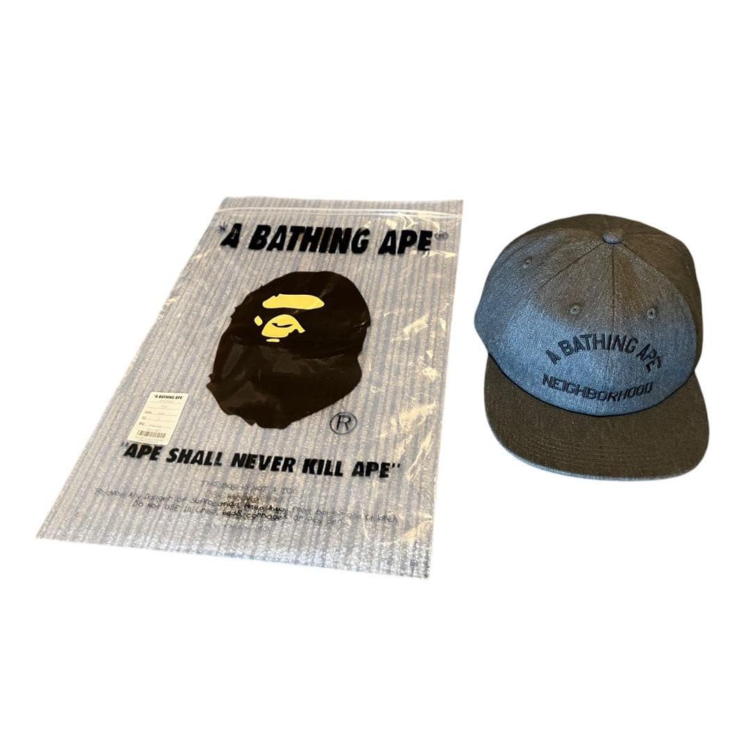 Used  New BAPE X neighborhood PANEL CAP logo cap