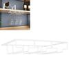 Wine Glass Rack Under Cabinet Stemware Holder Storage Hanger Metal Organizer for Bar Kitchen3 Slot