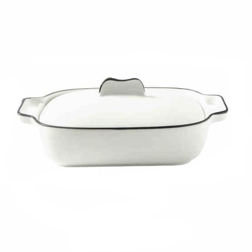 

Microwave Cookware for Grilled Fish, with Lid, Can Brown in the Microwave, Fry, Boil, Bake, Simmer, Steam, and Cook in One, Dishwasher Safe, Ceramic (