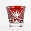 Edo Cut off Hand carved crystal glass wine glasses, Creative whisky glass, Japanese style chrysanthemum patterned beer mug