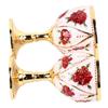 2pcs Alloy Vintage Metal Wine Cup Golden White Red Retro Metal Wine Cup  Tabletop Decorations