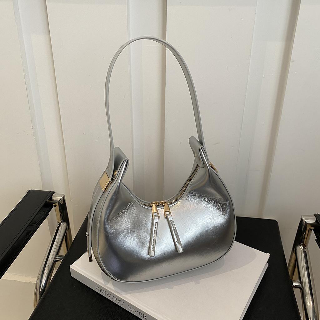 Borsa a Spalla alla Moda a Forma di Raviolo d'Acqua in Pu con Dettagli a Cucitura per Street Style
