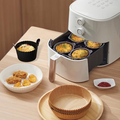 Air Fryer Egg Poacher Silicone Cupcake Baking Cups Non-stick Muffin Mold Reusable Ramekins for Air Fryer Ovens