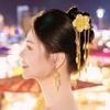 Flower Leaf Thai Ethnic Hair Fork Lightweight Tassel Headdress  Girls Hair Accessories