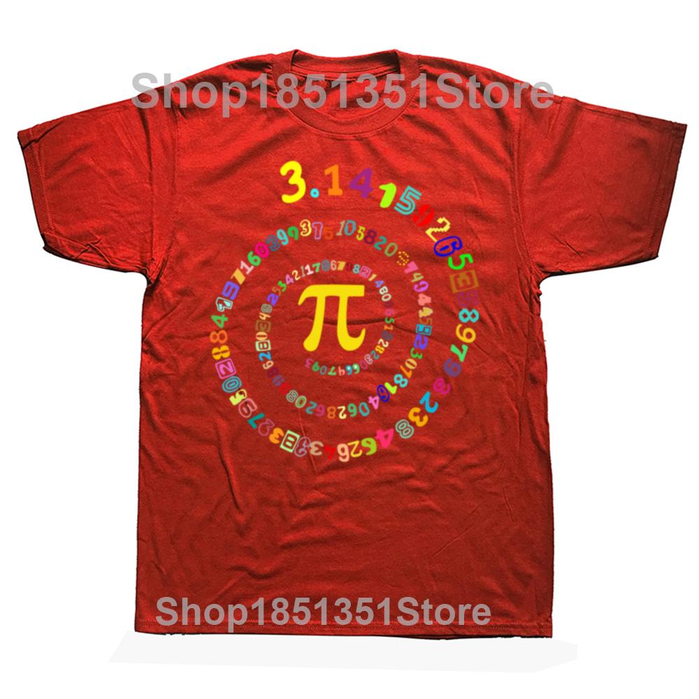 Lustige Pi-Tag Grafik T-Shirts Herren Damenmode Lässiges T-Shirt 100% Baumwolle Locker Übergroß Mathe 3.14 T-Shirt