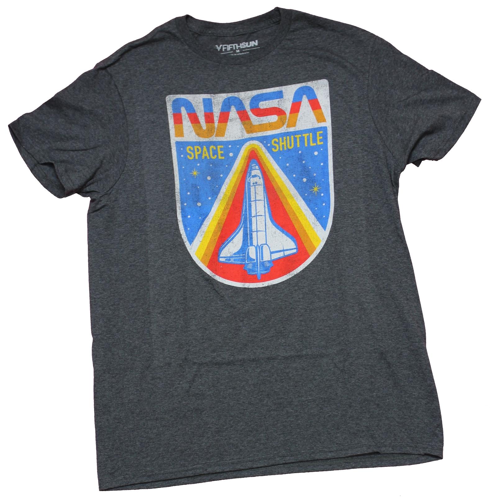 NASA Adult New T-shirt Distressed Space Shuttle Patch Pic XL
