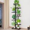 Multi-Layer Iron Flower Rack: 7 Tiers, Holds 8 Pots, Ideal for Indoor, Balcony, or Living Room Decoration. Perfect for Hanging Plants and Greenery.