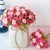 21 Heads Real Happy Diamond Rose 5 Colors Mini Spring Fake Rose Flowers Bud Photography Photo Gift Crystal Grass Bouquet