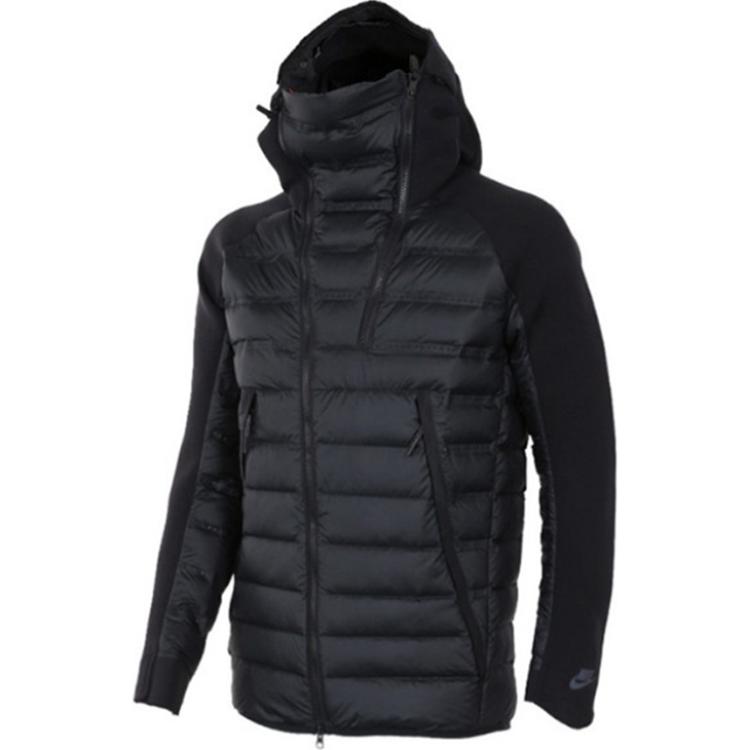 

Nike Мужская куртка M Nsw Tch Flc Jkt Arlft с капюшоном, модная, универсальная, черная, 806848-010 S