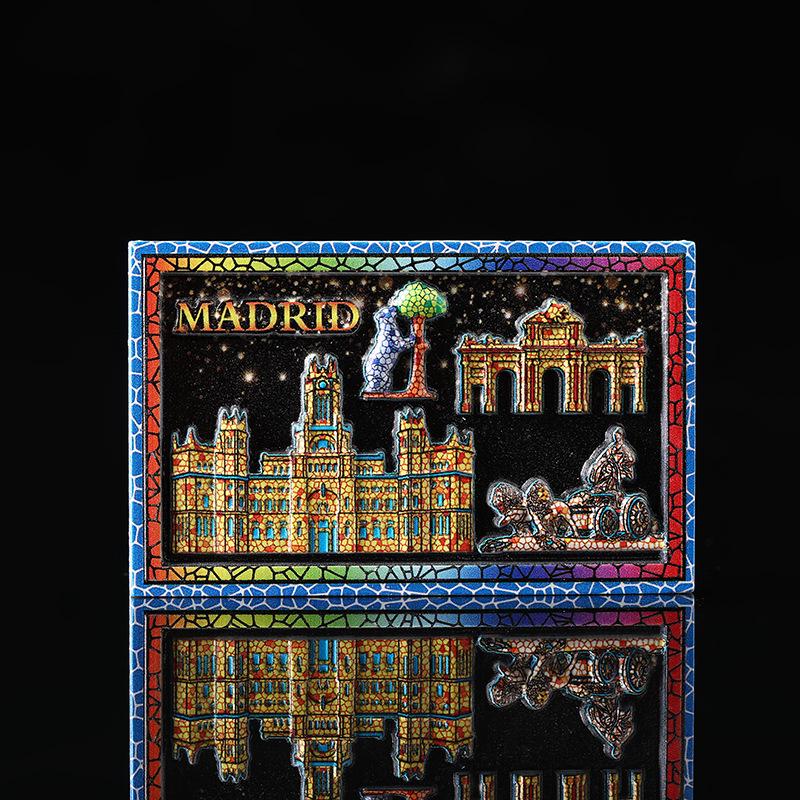 Kühlschrankmagnet mit Spanien-Land-Souvenir, Madrid, Barcelona, Magnetmagnete für den Kühlschrank, Kunstharz, bemalt, dekoratives Kunsthandwerk