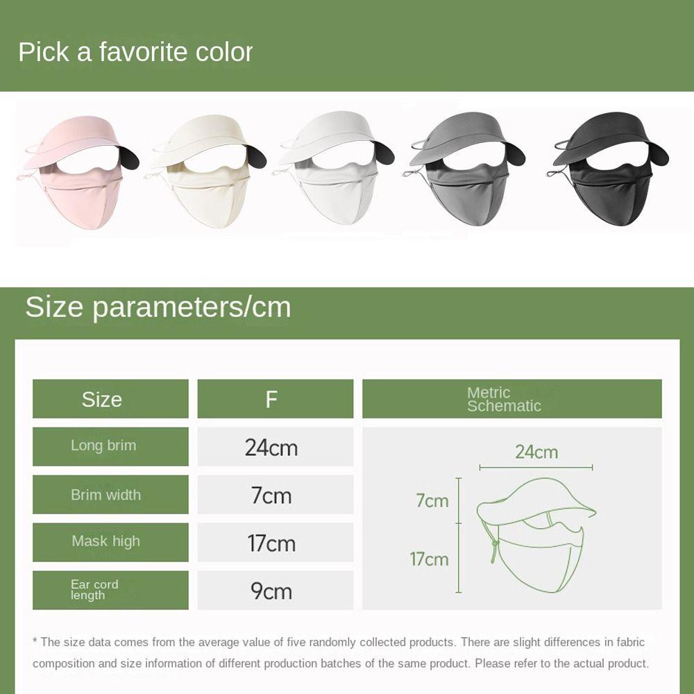 Anti-UV Women's Sunscreen Face Mask Ice Silk Face Cover Mask  for Cycling Bike Motorcycle
