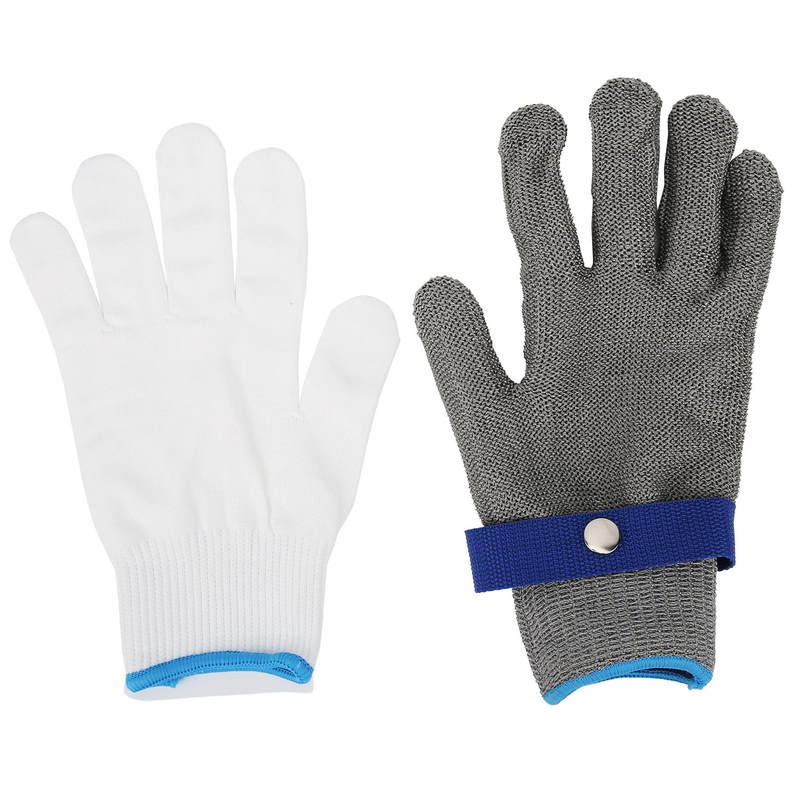AntiCutting Steel Gloves Level 5 Safety Universal Stainless Steel for Hand Protection(XXL ) stainless steel