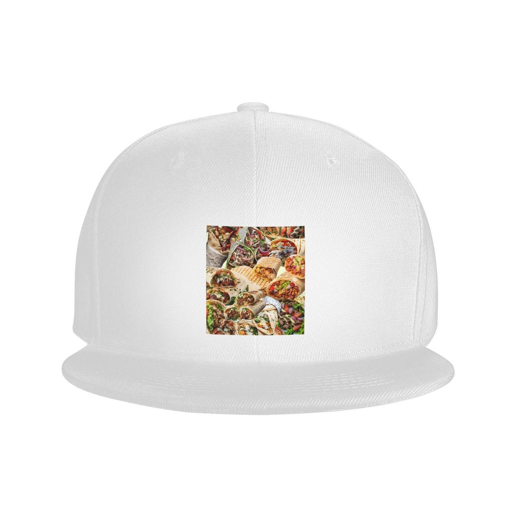 Kebab Fresh Ingredients Baseball Caps Snapback Fashion Baseball Hats Breathable Casual Casquette Outdoor for Unisexs And WoUnisexs