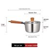 Stainless Steel Yukihira Pan: Non-Stick Milk, Soup & Noodle Pot with Wooden Handle for Baby Food & Breakfast