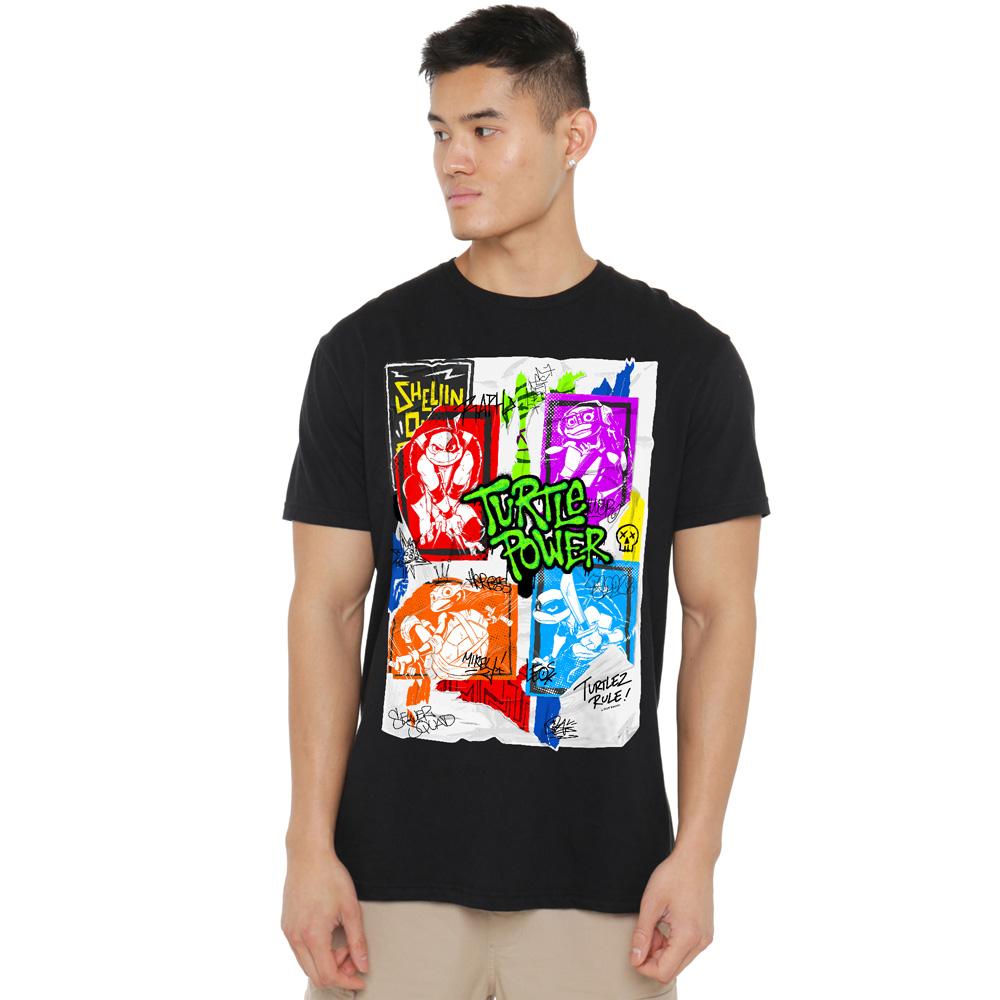 Tales of the Teenage Mutant Ninja Turtles Mens Lino Poster T-Shirt