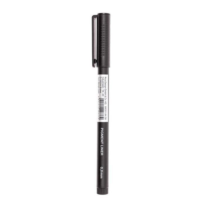 2 Black Pigmented Felt-tip Pens 0.8 Mm
