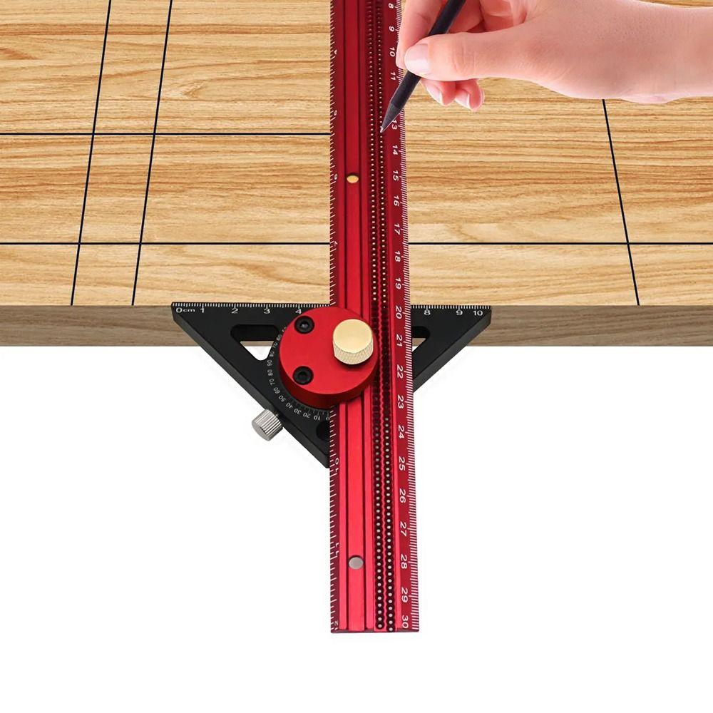 

Маркировочная линейка Т-типа из алюминиевого сплава, профессиональная линейка для позиционирования, деревообработка