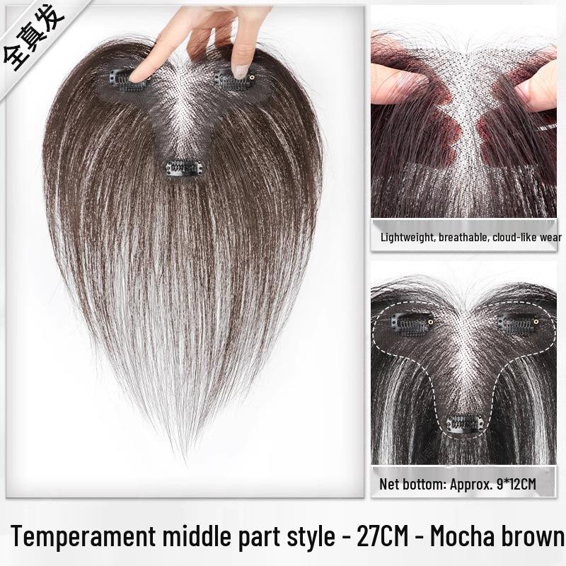 Invisible Fluffy Hair Volume Wig for Women - Seamless Real Hair Bangs Patch