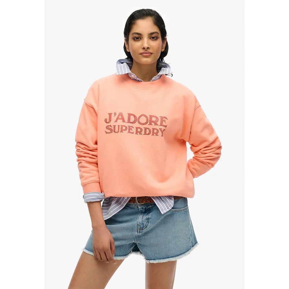 Superdry Damen Rosa Sweatshirt Sport Luxe - Bild 2
