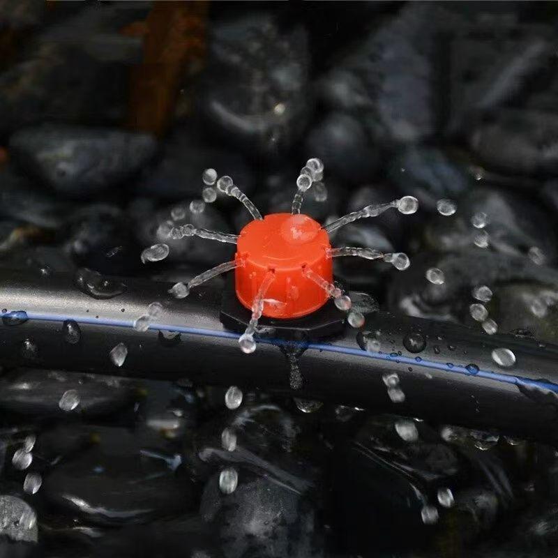 Adjustable Eight-Hole Little Red Riding Hood Drip Head for Fruit Tree Irrigation